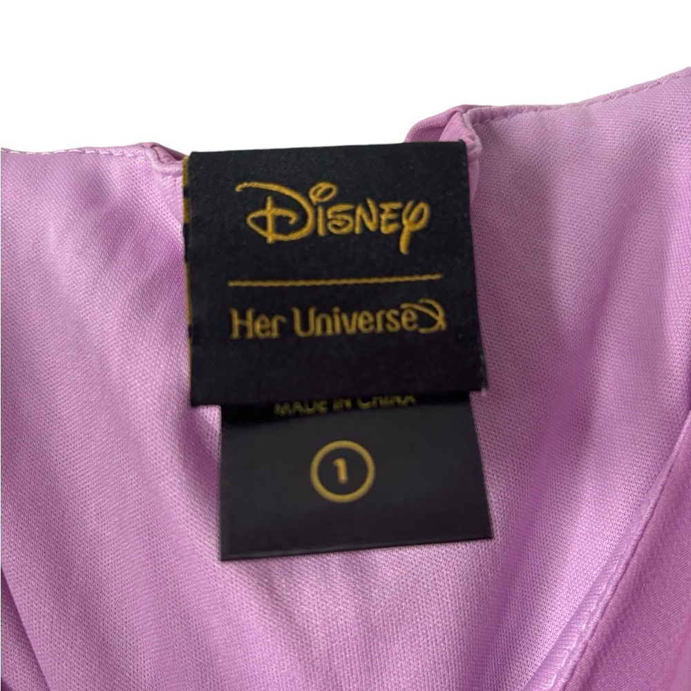 Disney Lavender Off-Shoulder Lace-Up Skater Dress - Picture 10 of 15